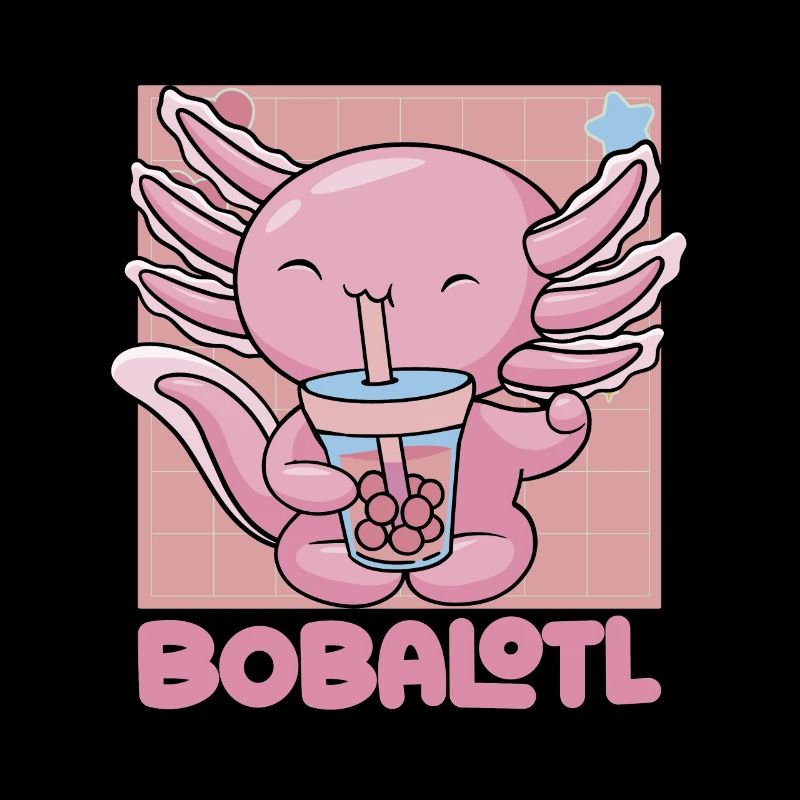 Bobalotl Boba Tea Axolotl