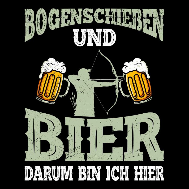 Bogenschießen und Bier Männer