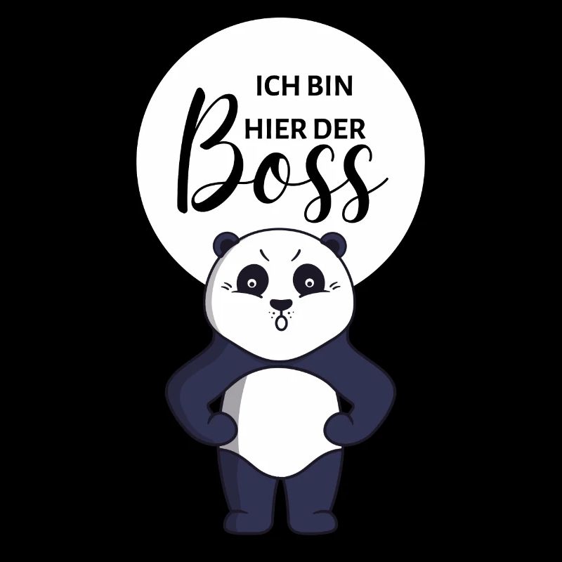 Ich Bin Der Chef Hier Bär Business Panda Lachen