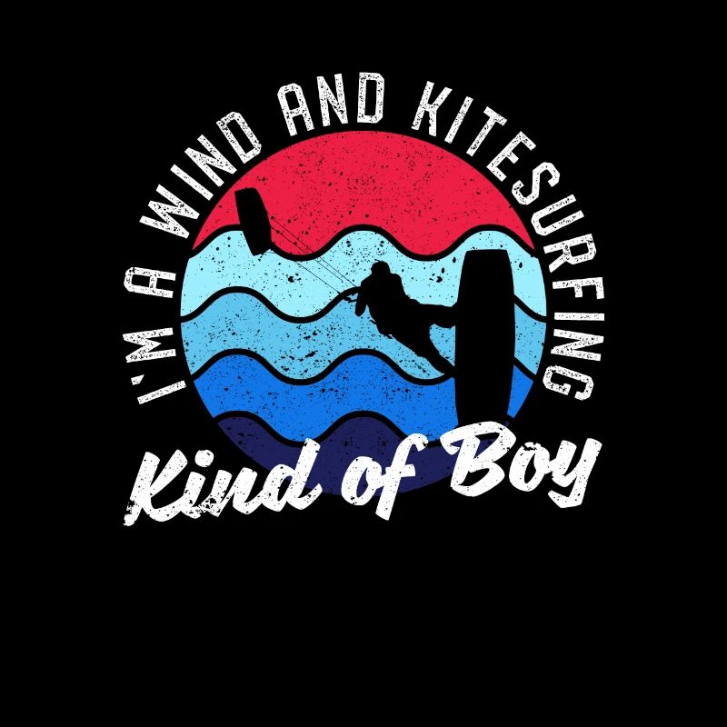 Ich bin ein Wind- und Kitesurfing-Junge Kitesurfer