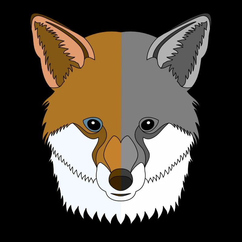Waldtier wildes Tier Motiv mit Fuchs Design