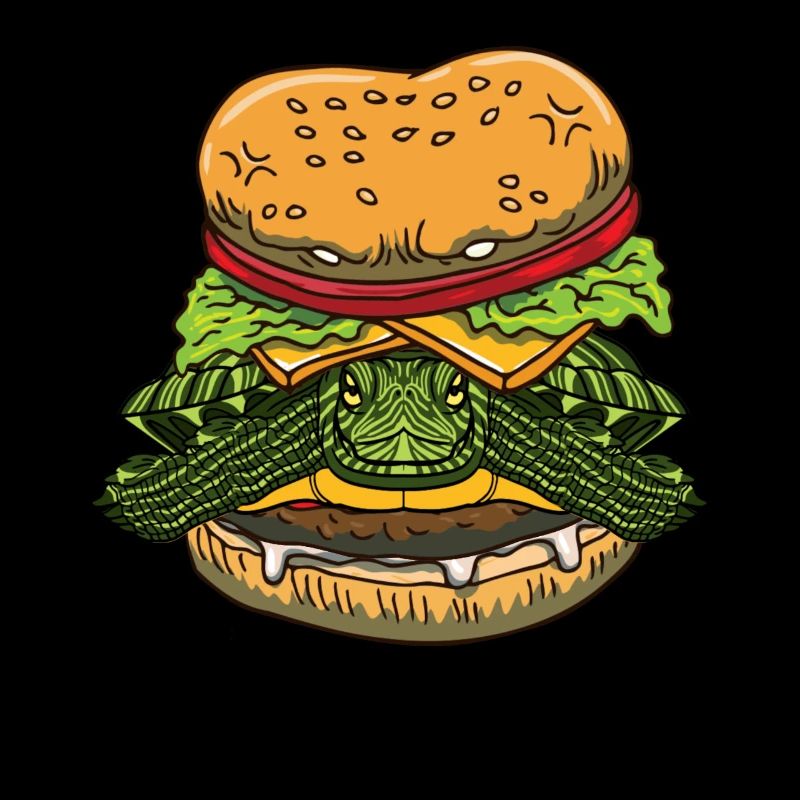 Drôle de Red Eared Slider Propriétaire Burger