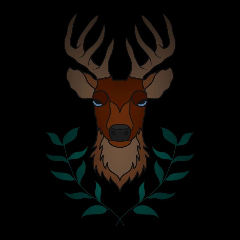 Rothirsch Geweih mit Hirschgeweih