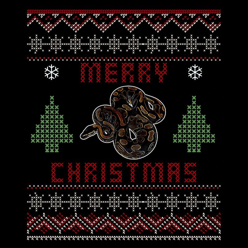Ball Python Schlange Besitzer Weihnachten Pullover