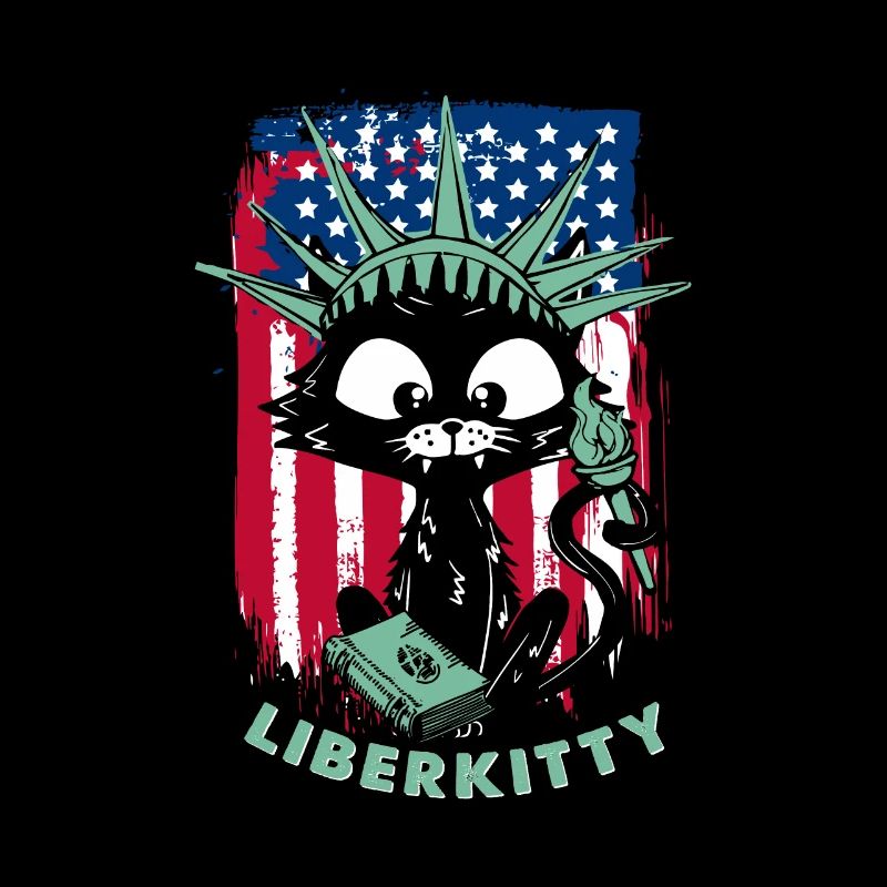 Chat Statue de la Liberté Liberkitty