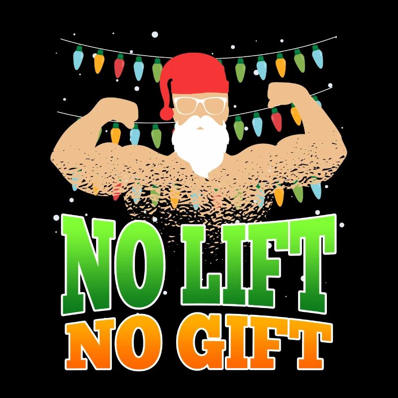 No Lift no Gift Nicholas Bodybuilder Noël