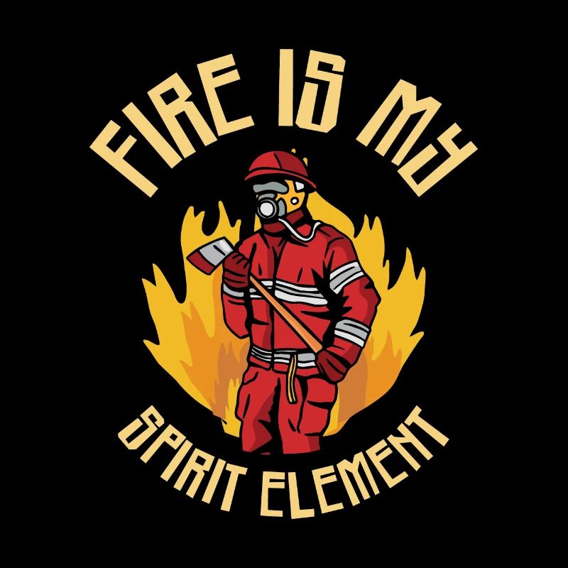 Élément de feu Pompier Pompier