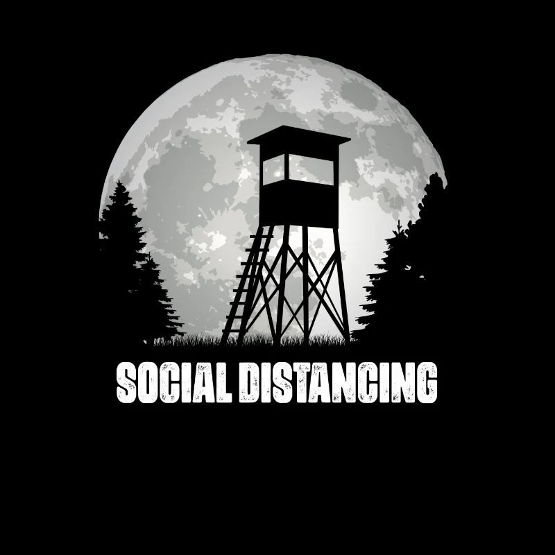 Social distancing hunter stand hobby hunter nature