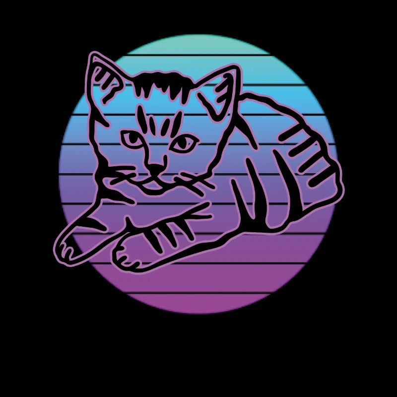 Chat rétro graphique chat pour les propriétaires de chats