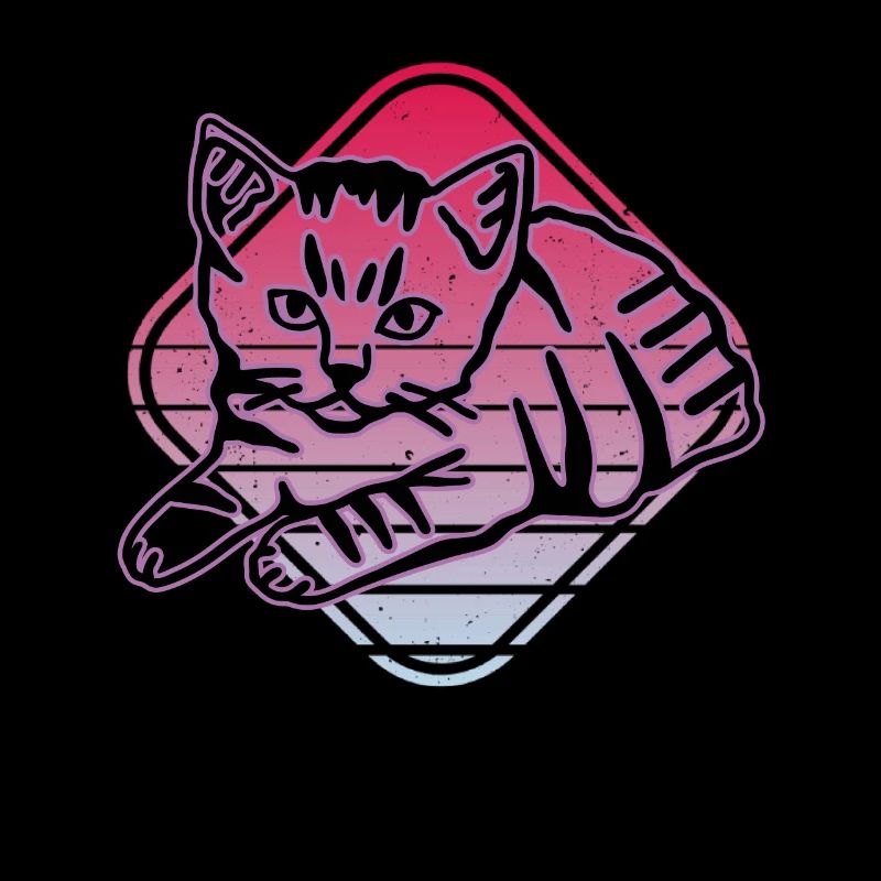 Chat graphique Retro Cat pour les propriétaires de chats