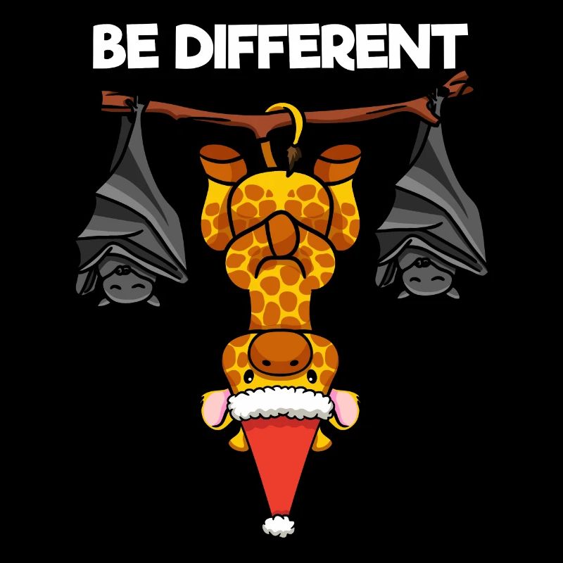 Be Different Giraffe Fledermaus Weihnachtsmann