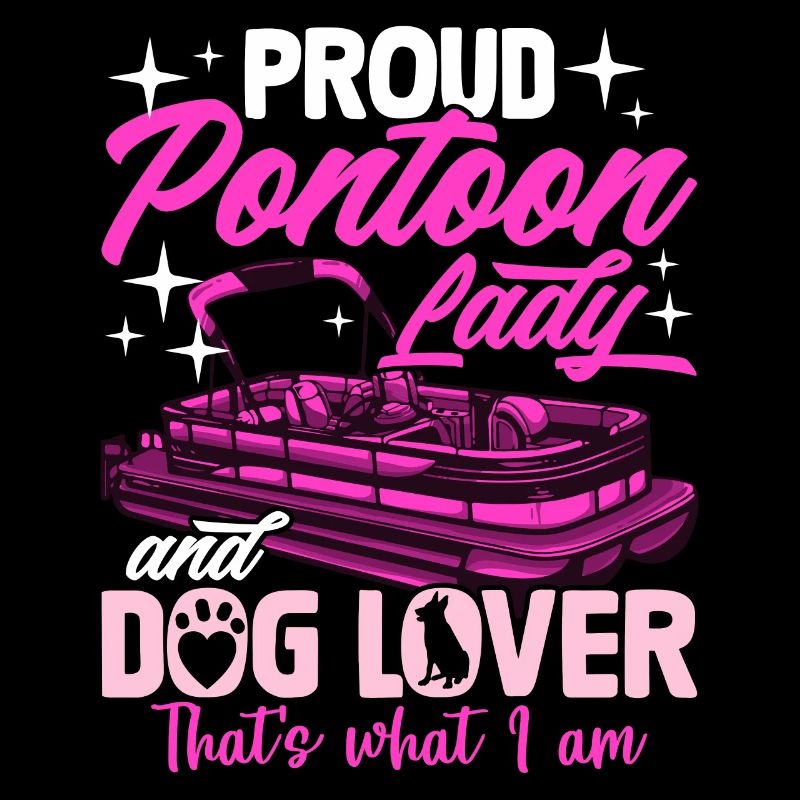 Fière dame ponton et amoureuse des chiens -