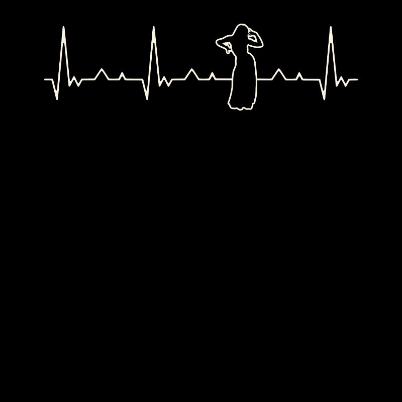 Tanzendes Mädchen. Herz. Liebe. Ekg. Impuls.