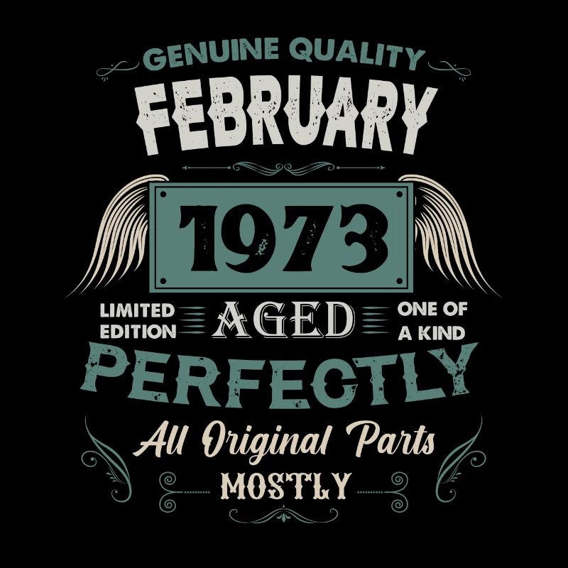 Februar 1973 Vintage Geburtstag Geschenk