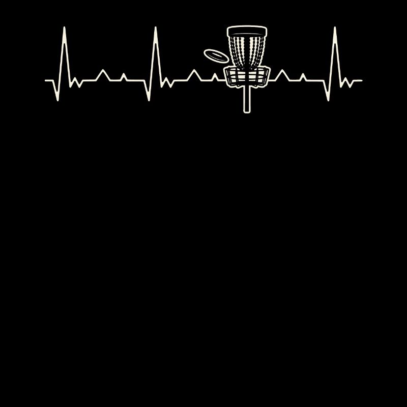Disc Golf Frisbee Basket. Corazón. Amor. Ekg.
