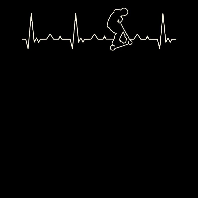 Truco de salto de scooter. Corazón. Amor. Ekg.