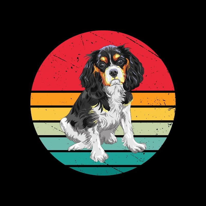 Cavalier King Charles Retro Chien