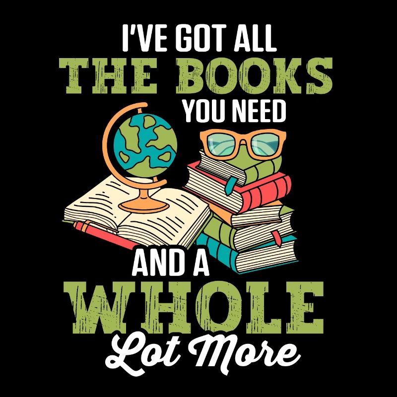 Librarian Bookworm Book Nerd Reading Library