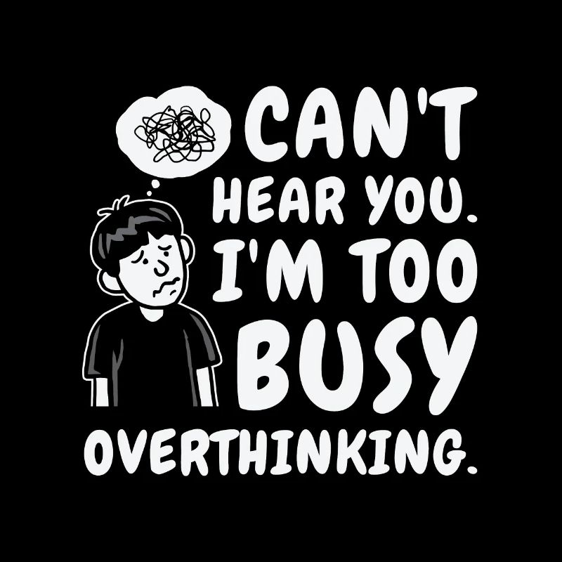 Overanalyzing Line Art Overthinker Zeichnung