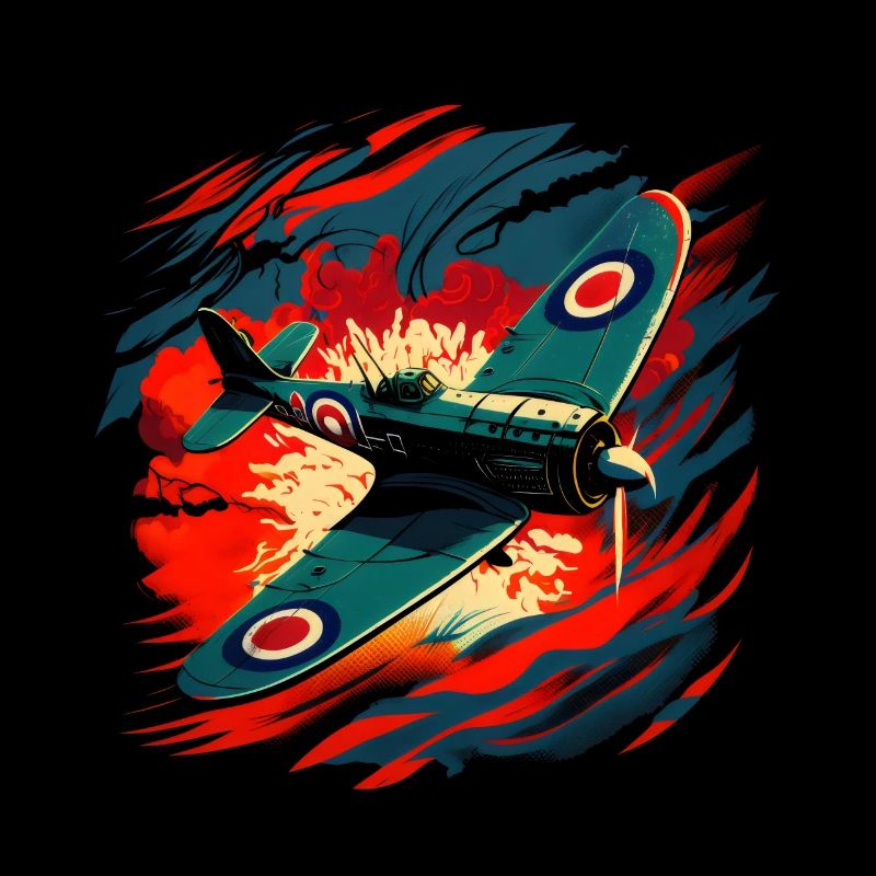 Spitfire Flugzeug Vintage Pilot Flieger Militär