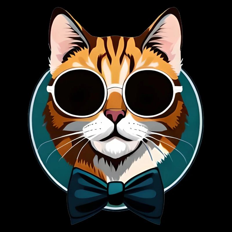 Chat mignons à lunette
