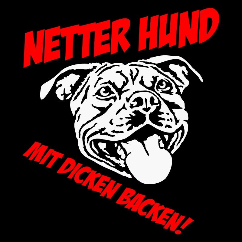 Netter Hund mit dicken Backen hell