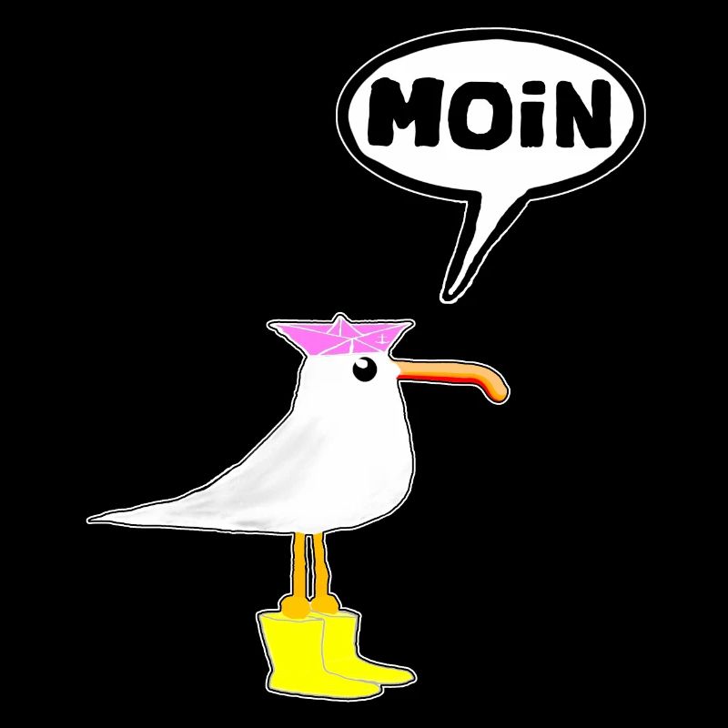 Moin Seagull Boots Speech Bubble Women Rubber Boots