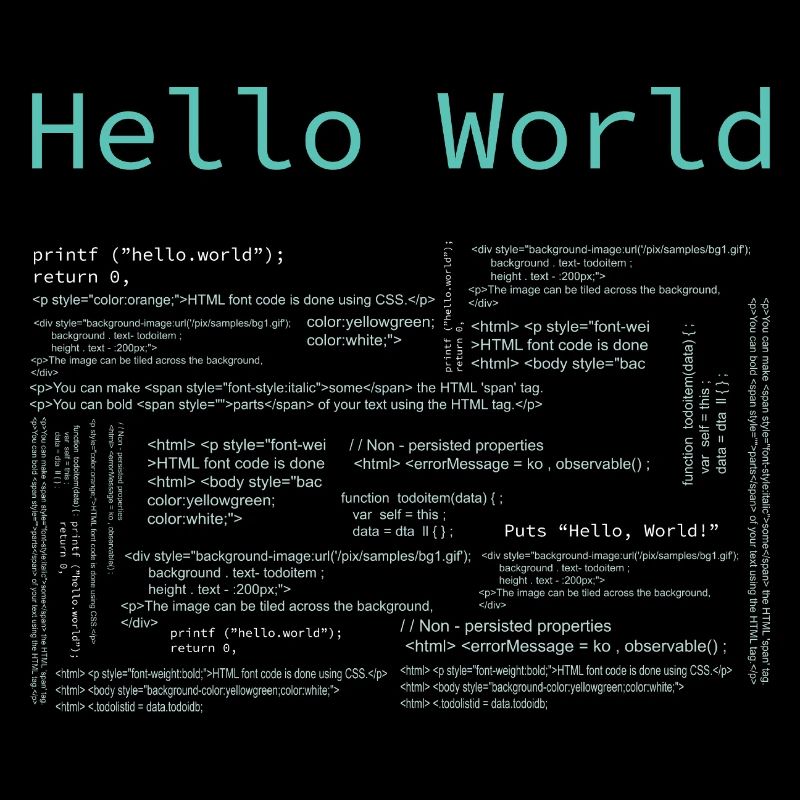 Hello World - Computer Pr... Programmierer & Nerd
