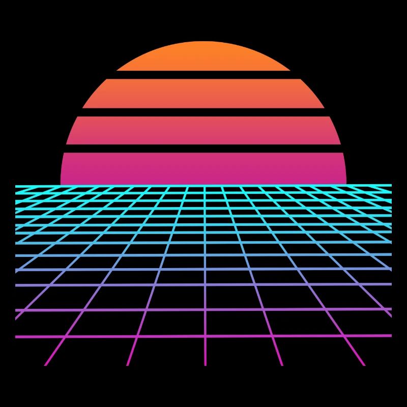 Synthwave Sunset. Peintre Poison