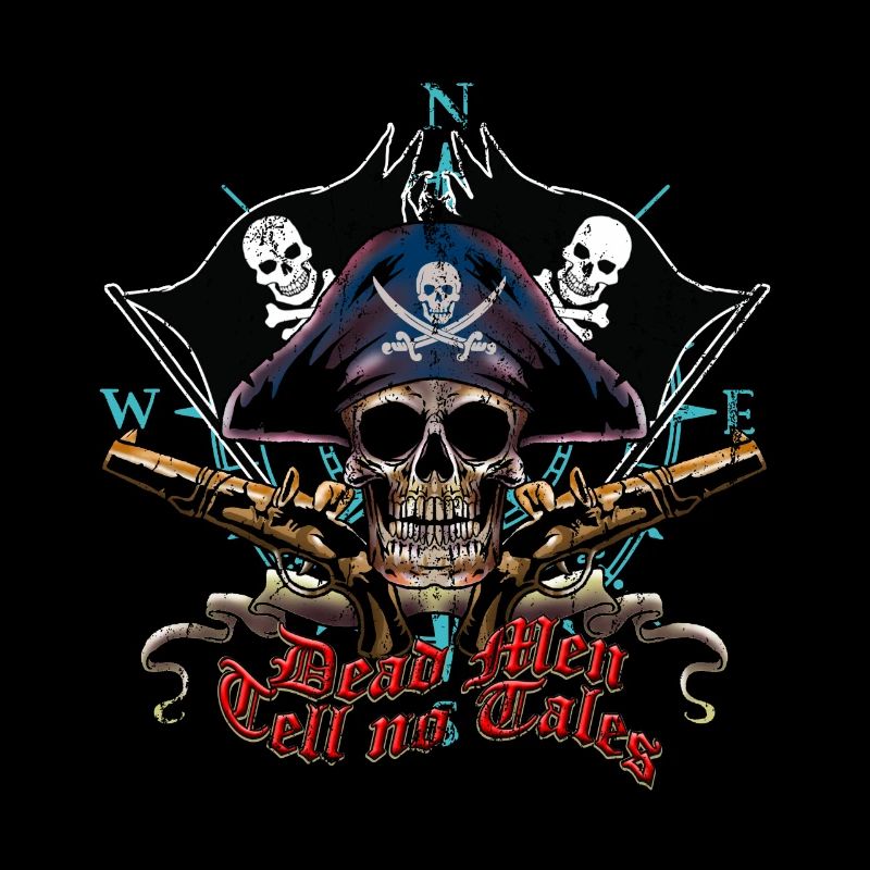 Pirate Skull Guns Dead Men Face Head Bones Gift