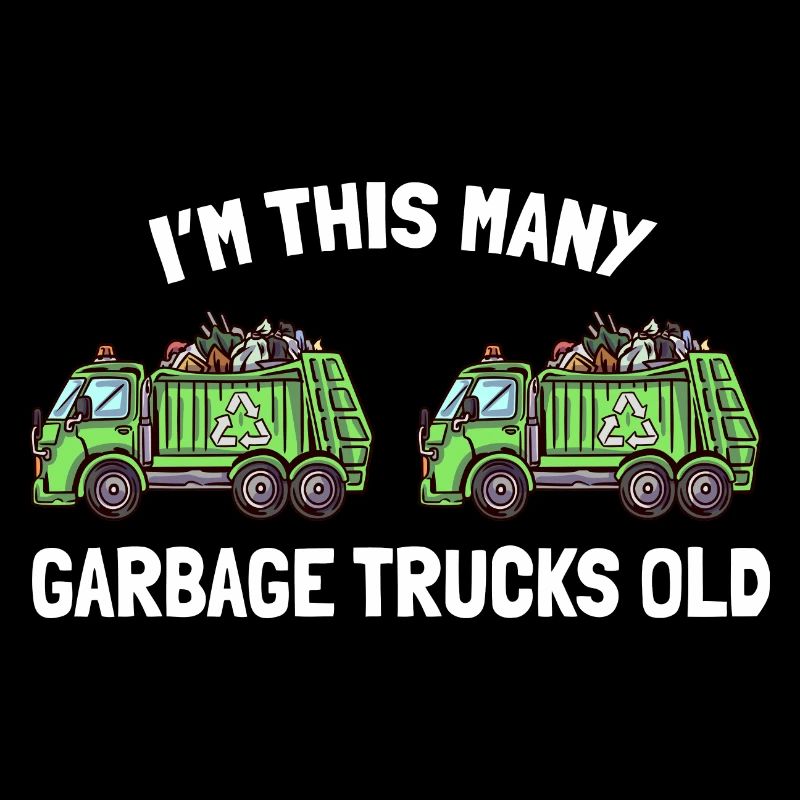 I'm This Many Garbage Trucks Old 2. Geburtstag