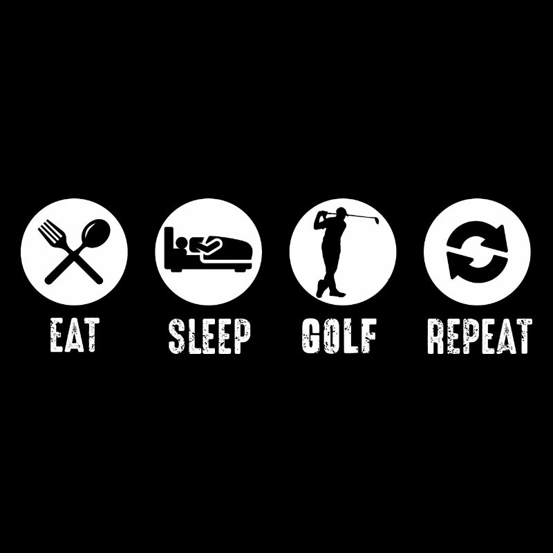 Eat Sleep Golf Repeat Funny Golfing T-Shirt