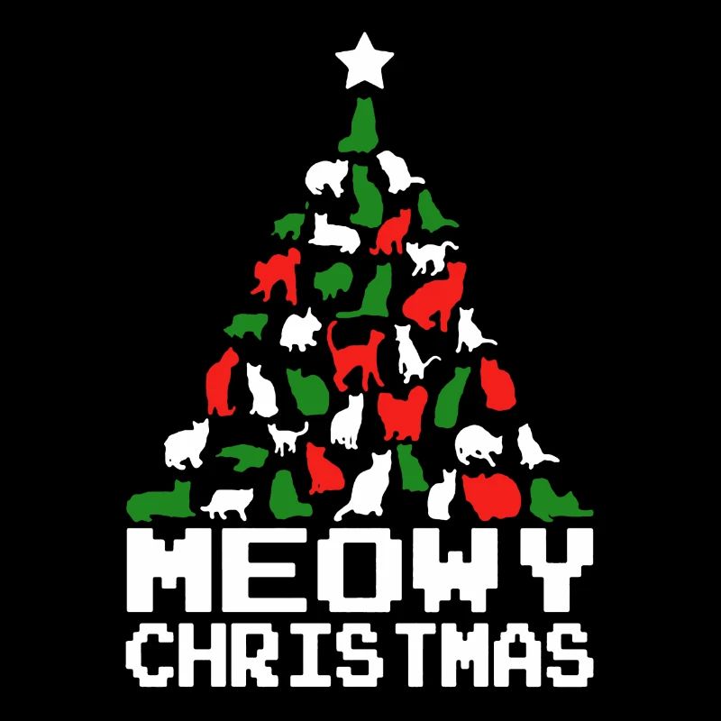 Chat arbre de Noël pull laid