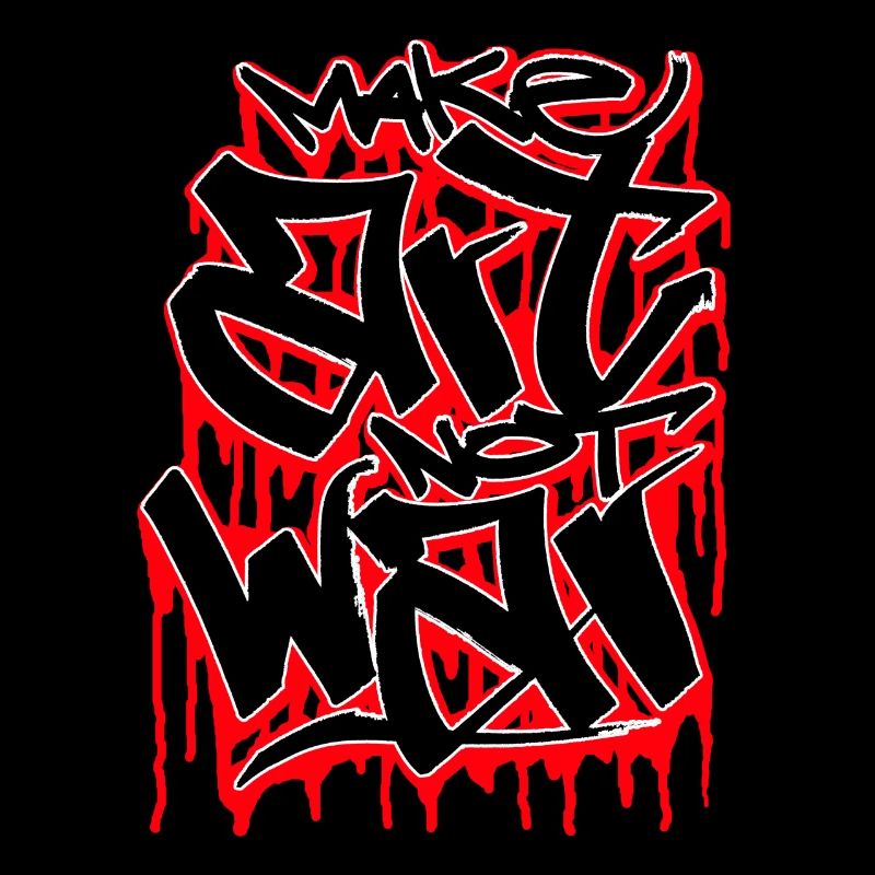 make art not war graffiti sprayer gift