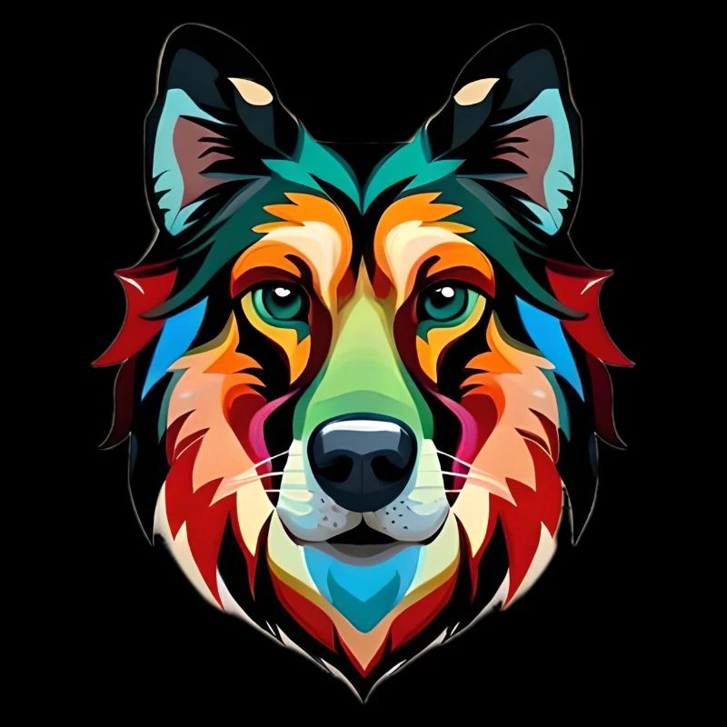 Chien multicolore