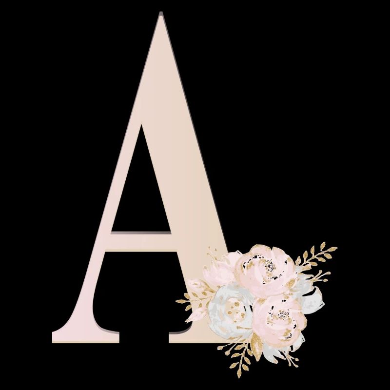 LETTRES A AVEC FLEURS