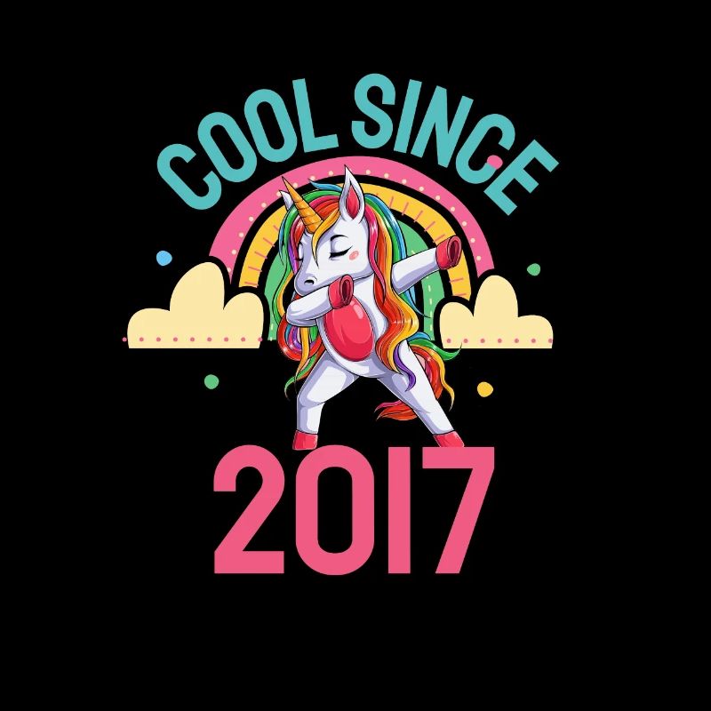 Cool since 2017 Dabbing Unicorn 5th Birthday