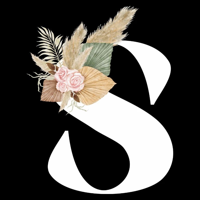 lettre S fleuris