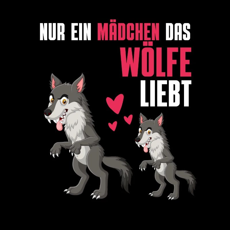 Raubtier Wolf Mädchen Wald Tier Geschenk Wolf