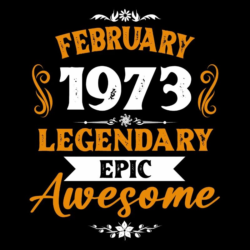 Februar 1973 Legenden Geburtstag Geschenk