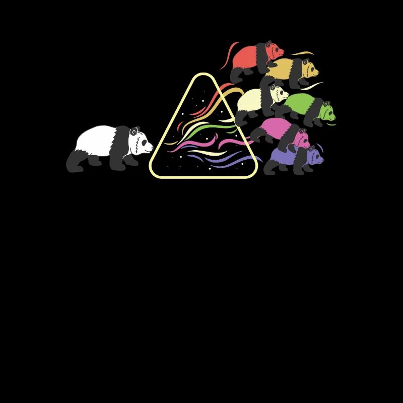 Panda Prism Rainbow Light Funny Physics