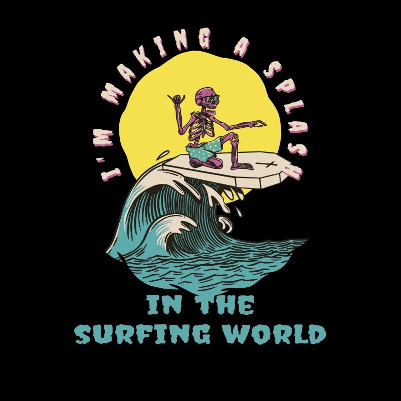 Je fais sensation dans le monde du surf Surfer