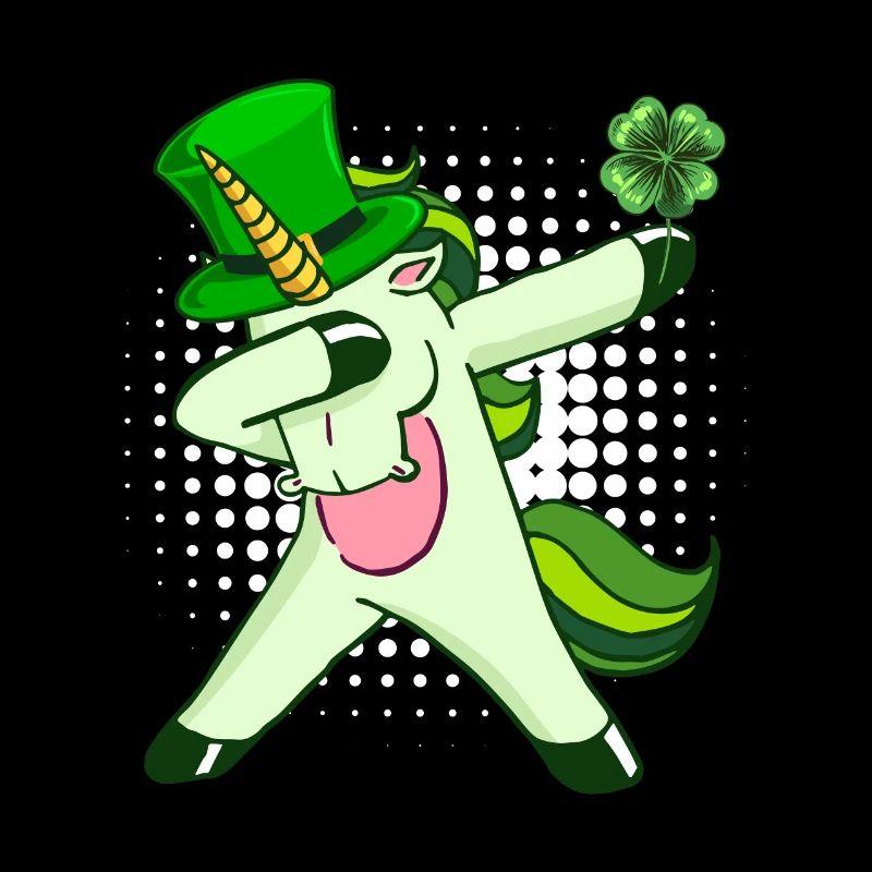Dabbing Licorne Clover Saint-Patrick
