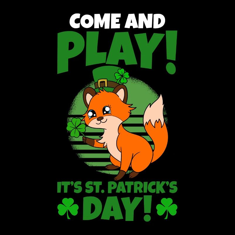Mignon trèfle renard Saint-Patrick