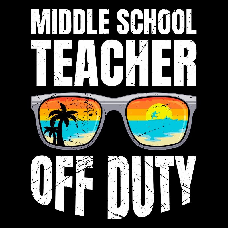 Maestra de clase de escuela intermedia fuera de servicio Maestra de vacaciones
