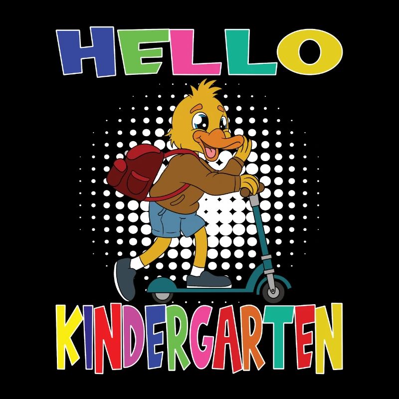 Hello Kindergarten Duck With Scooter