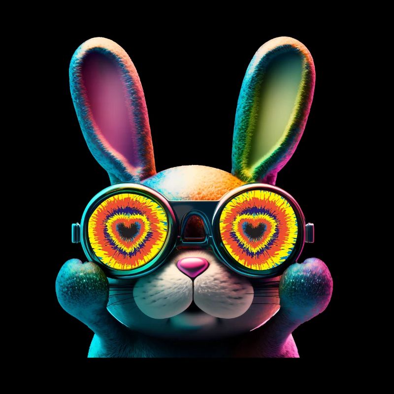 Bunny Face Cool lapin de Pâques avec lunettes