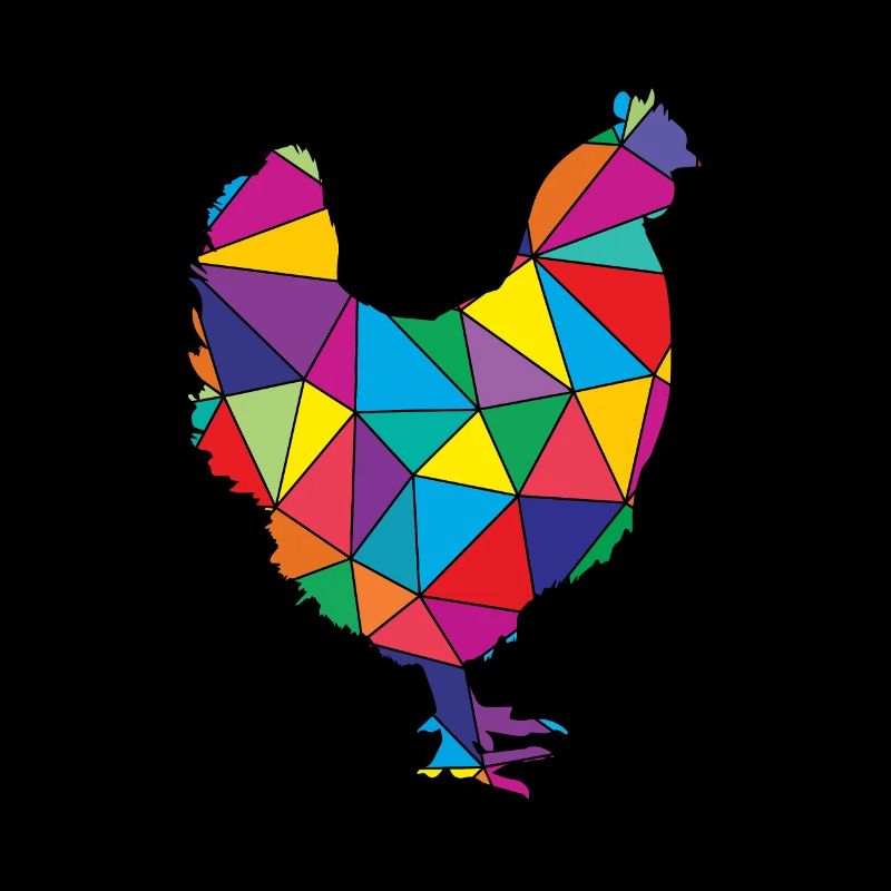 Low Poly Chicken Geometry Chicken