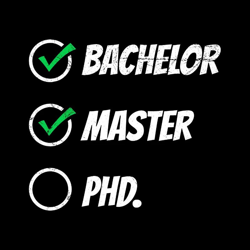Bachelor Master PHD. Masterabschluss Bestanden