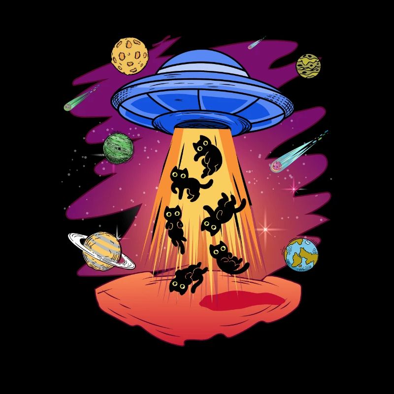 Chats d’OVNI Kidnappé Alien Saucer